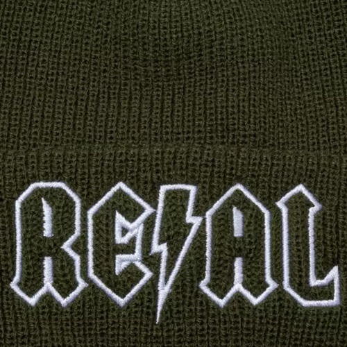 Real Skateboards Deeds Embroidered Cuff Olive Beanie