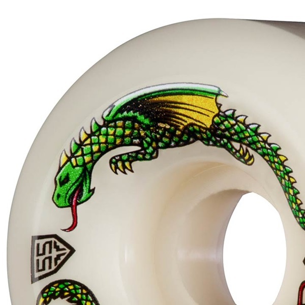 Powell Peralta Dragon Formula White 93A 55mm x 35mm Skateboard Wheels