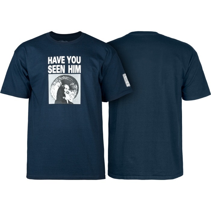 Powell Peralta Searching For Animal Chin Navy T-Shirt [Size: M]