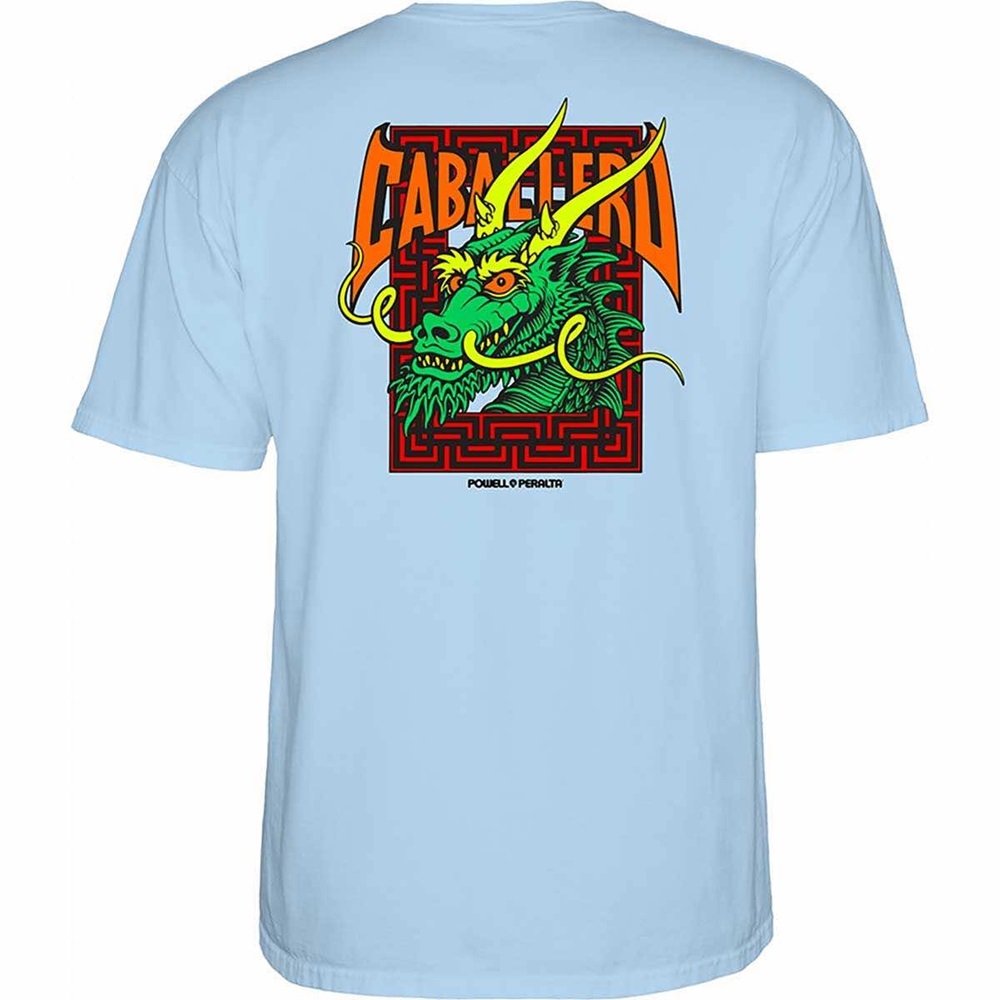 Powell Peralta Caballero Street Dragon Light Blue T-Shirt [Size: M]