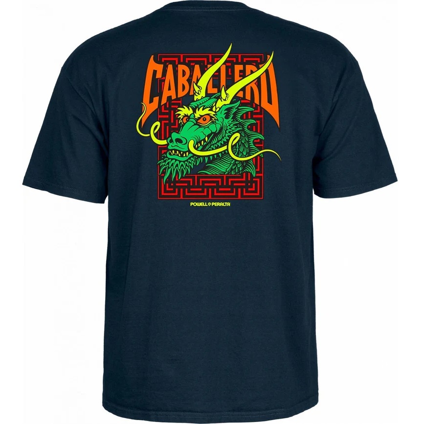 Powell Peralta Caballero Street Dragon Navy T-Shirt [Size: L]