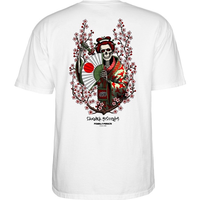 Powell Peralta Sakura Yosozumi Samurai White T-Shirt [Size: M]