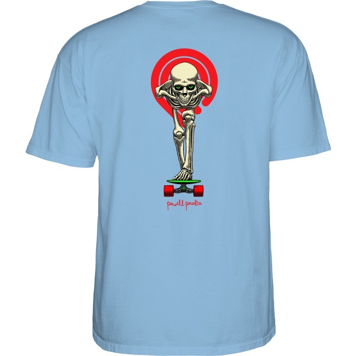 Powell Peralta Tucking Skeleton Baby Blue T-Shirt [Size: XL]