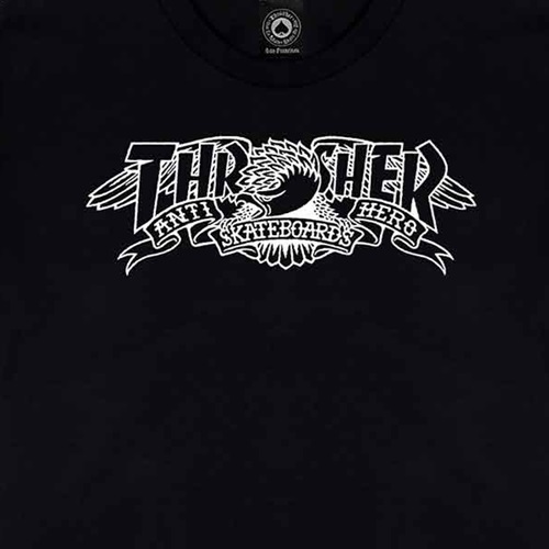 Thrasher X Antihero Mag Banner Black T-Shirt