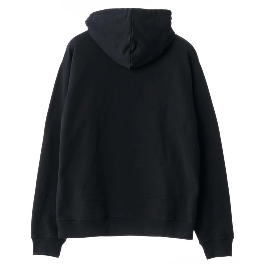 XLarge Satin College Solid Black Hoodie