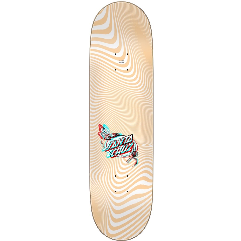 Santa Cruz Unwound Anaglyph Wooten 8.5 Skateboard Deck