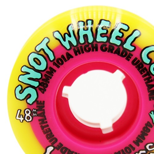 Snot Wheel Co Lil Boogers Pink Yellow 101A 48mm Skateboard Wheels
