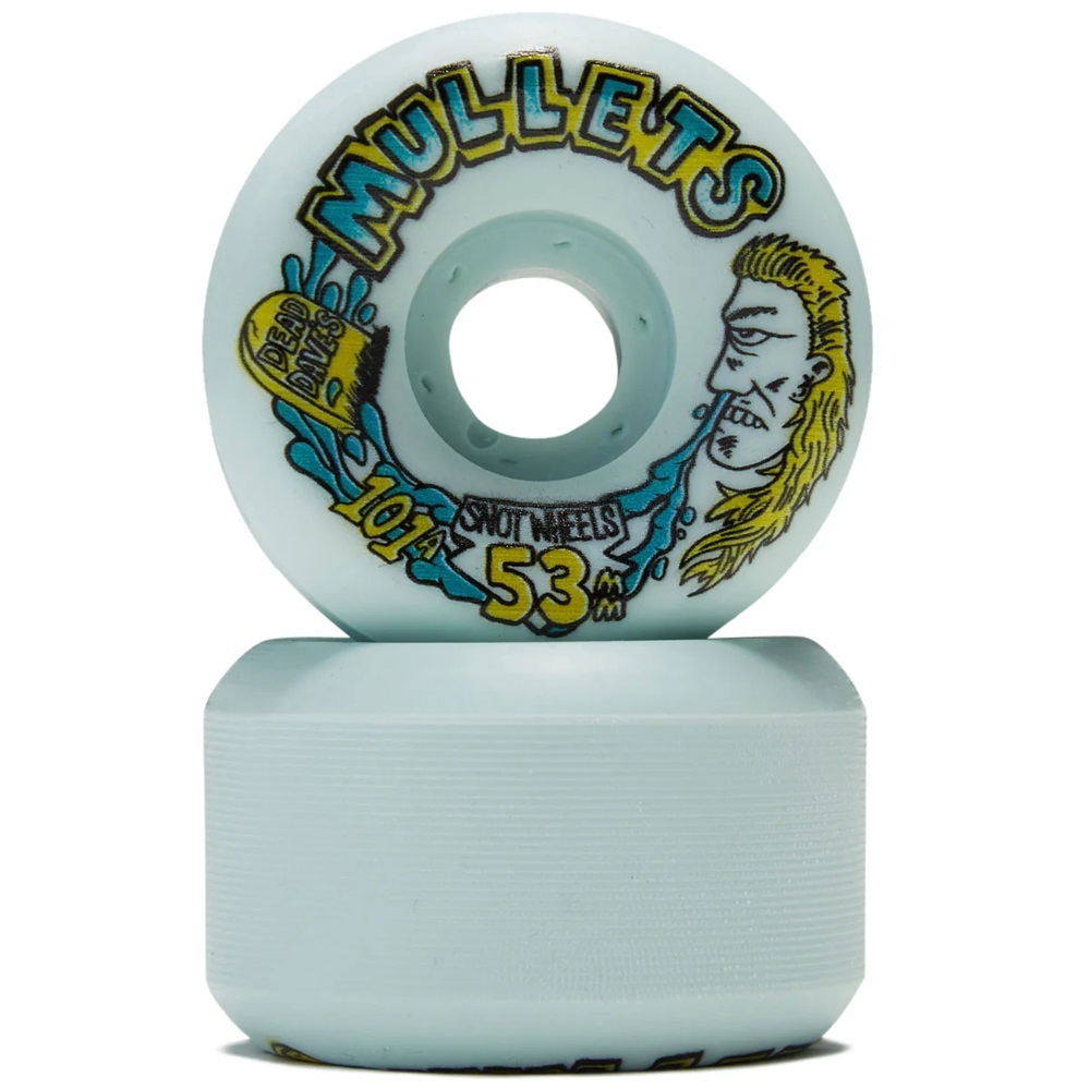 Snot Wheel Co Dead Dave Mullets Teal 101A 53mm Skateboard Wheels
