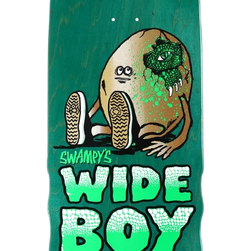 Heroin Swampy's Wide Boy Teal 10.75 Skateboard Deck