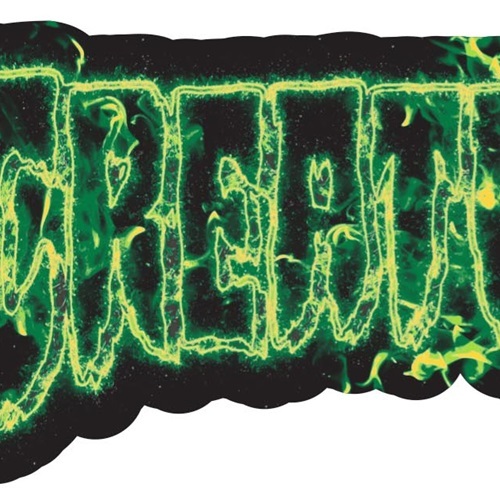 Creature Inferno Logo Green Yellow Sticker