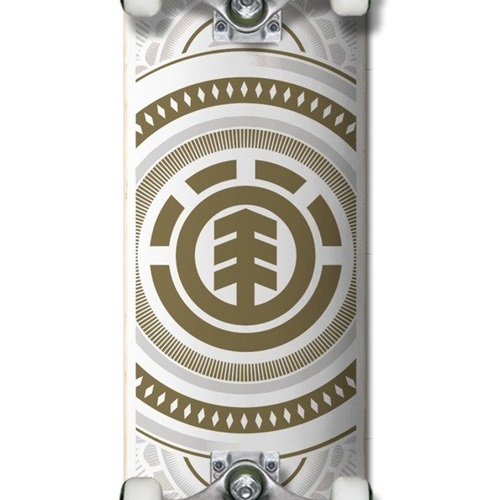 Element Hatched White Gold 8.0 Complete Skateboard