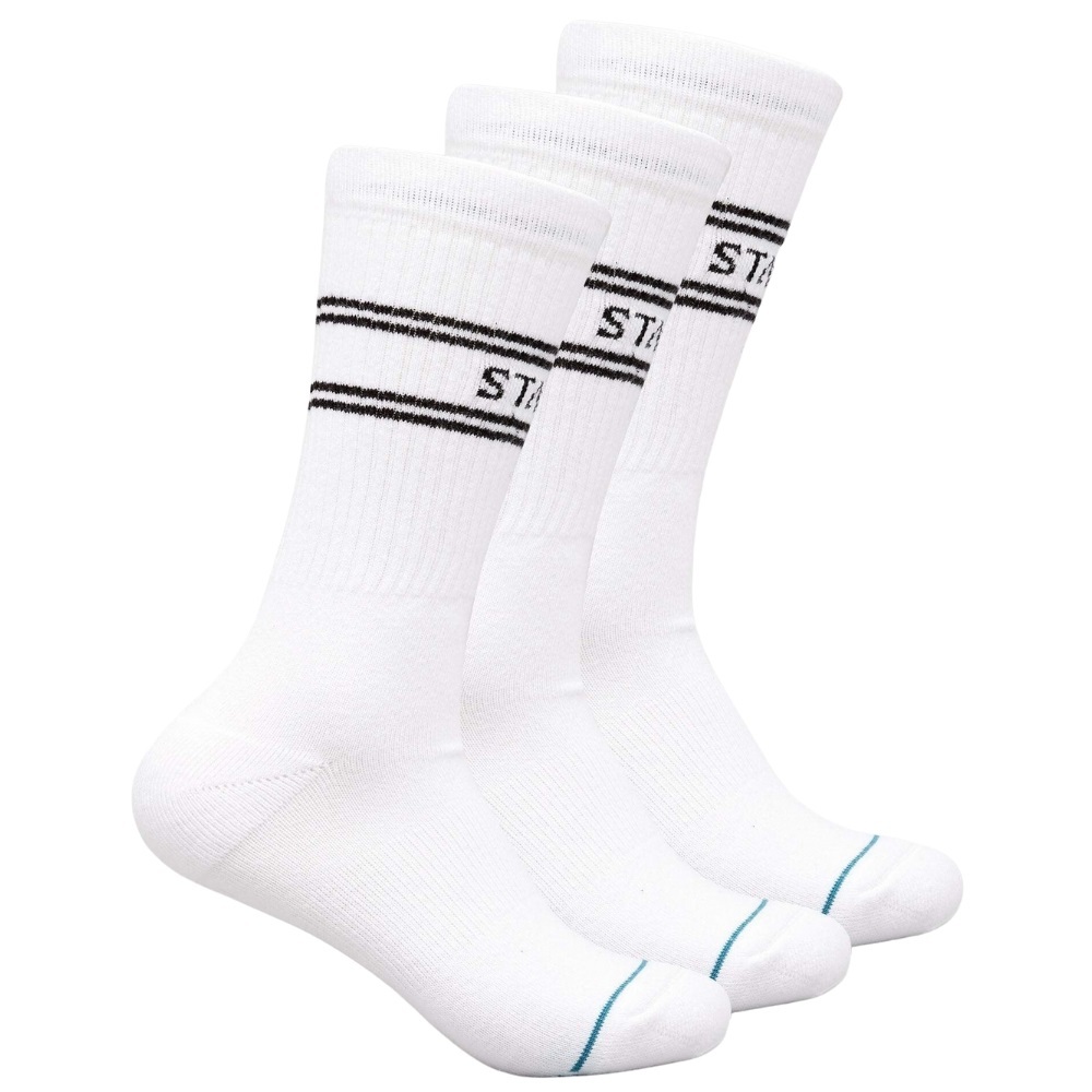 Stance Basic Crew 6 Pack White Medium Mens Socks