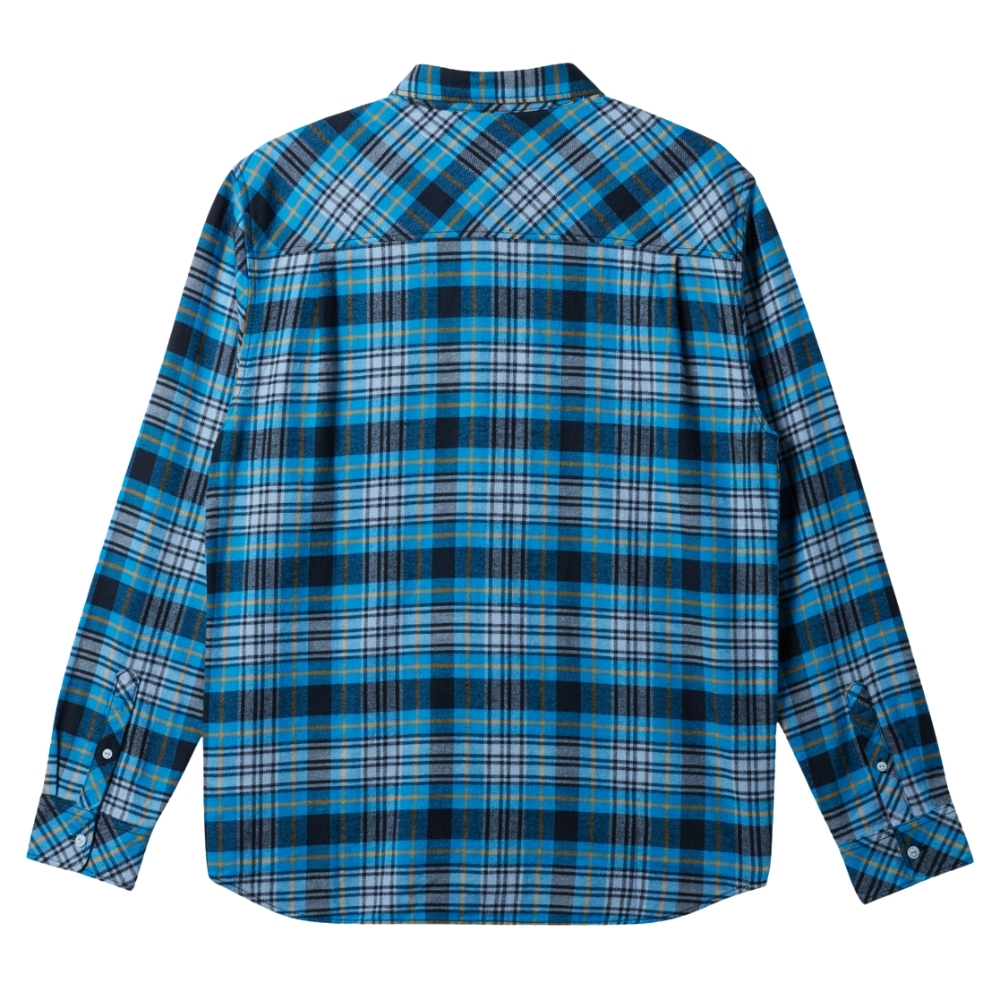 Quiksilver Classic Swedish Blue Flannel Button Up Shirt