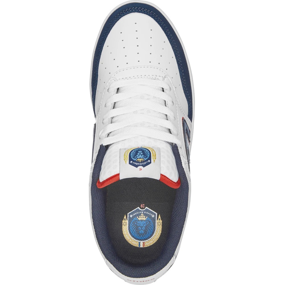 Etnies The Aurelien Michelin White Navy Red Mens Skate Shoes