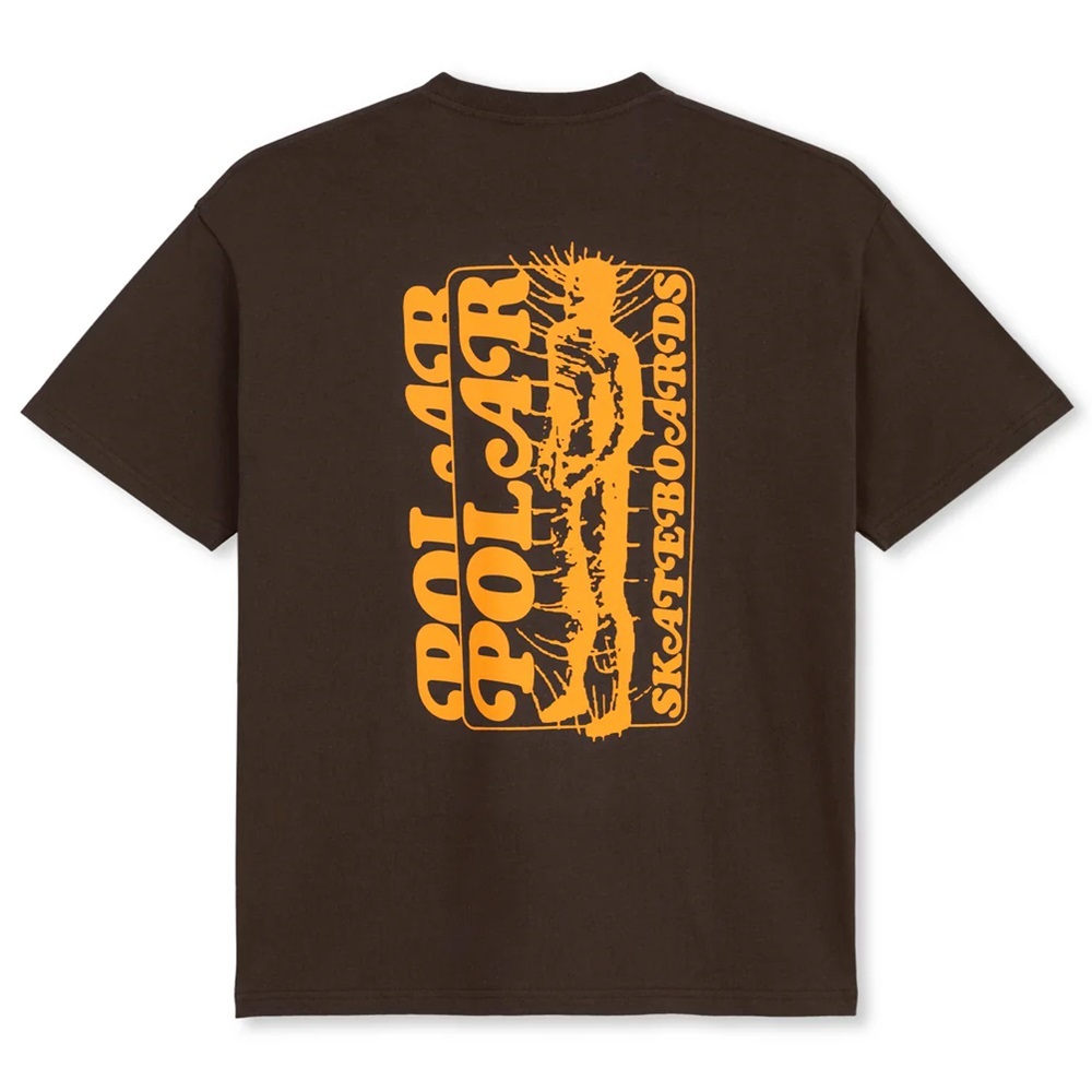 Polar Skate Co Fields Chocolate T-Shirt [Size: M]