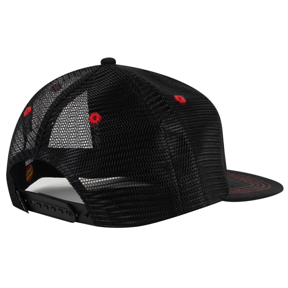 Santa Cruz Screaming Wave Black Trucker Hat