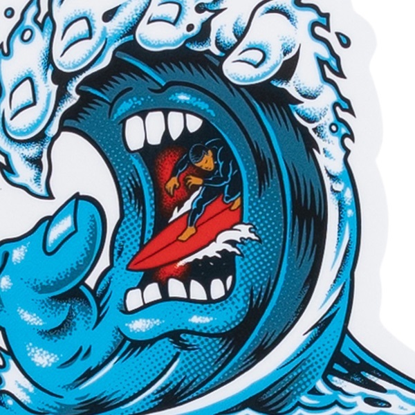 Santa Cruz Screaming Wave Blue Decal Sticker