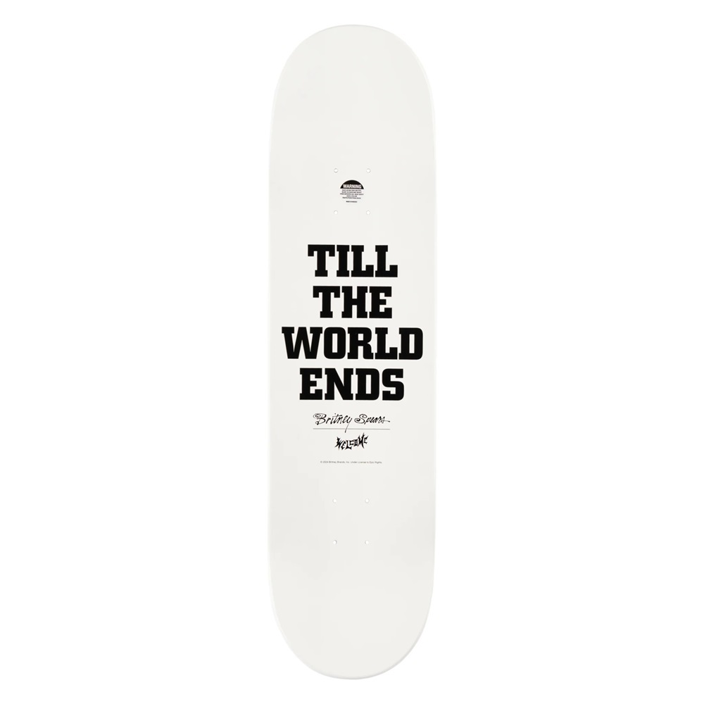 Welcome X Britney Spears Till The World Ends On Popsicle White Dip 8.5 Skateboard Deck