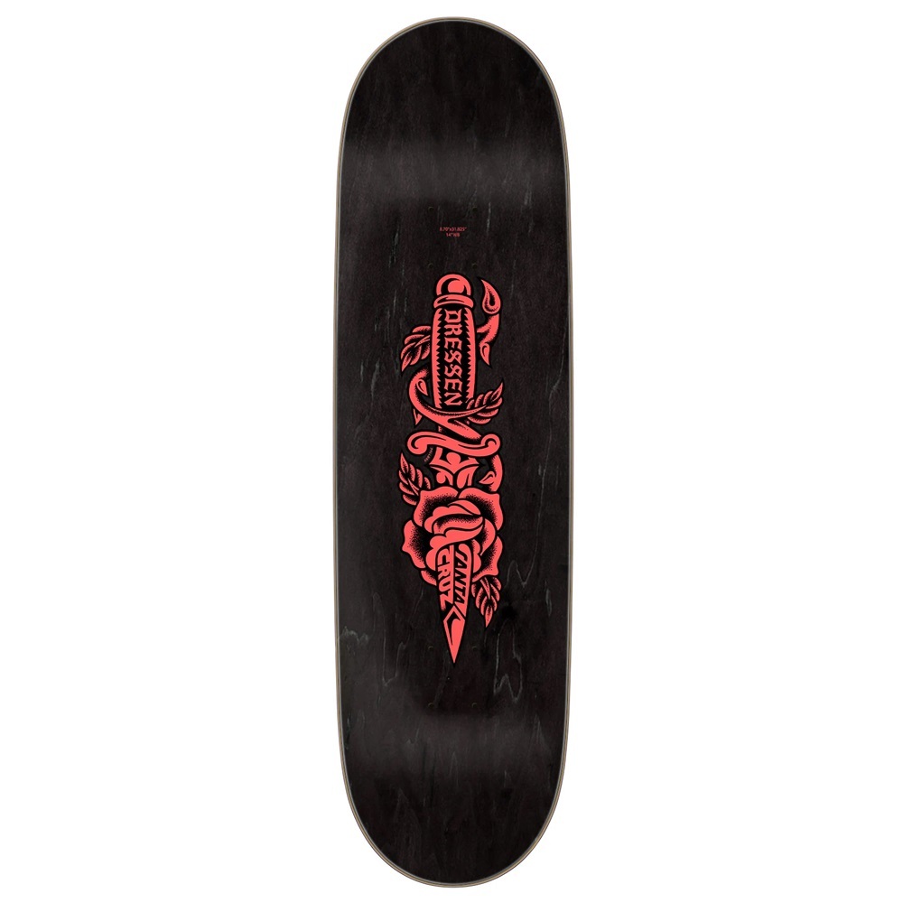 Santa Cruz Dressen Rose Dagger 8.7 Skateboard Deck