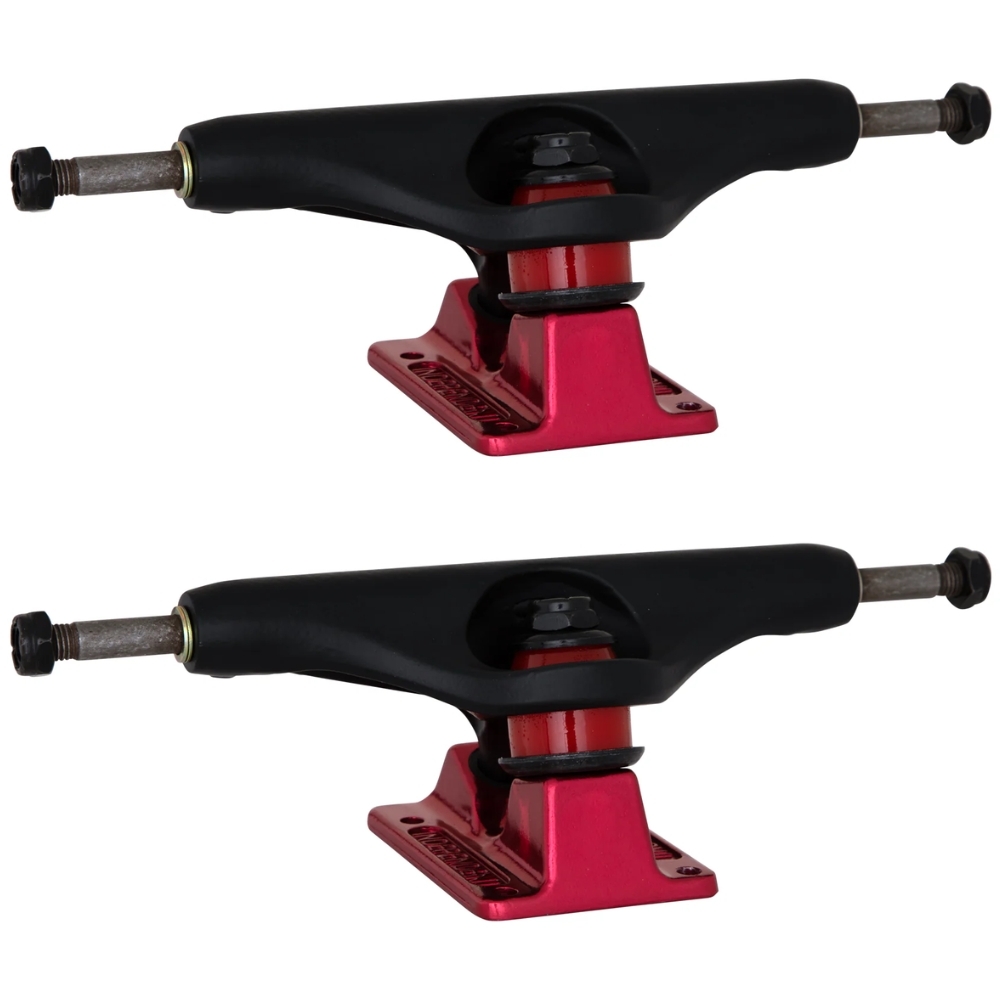 Independent Forged Hollow Voltage Black Red Set Of 2 Skateboard Trucks [Size: 139]