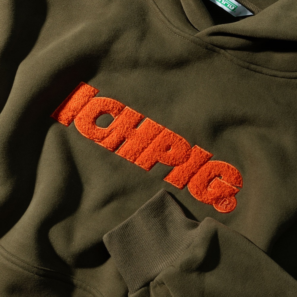 Ichpig Sprinters Chenille Olive Hoodie