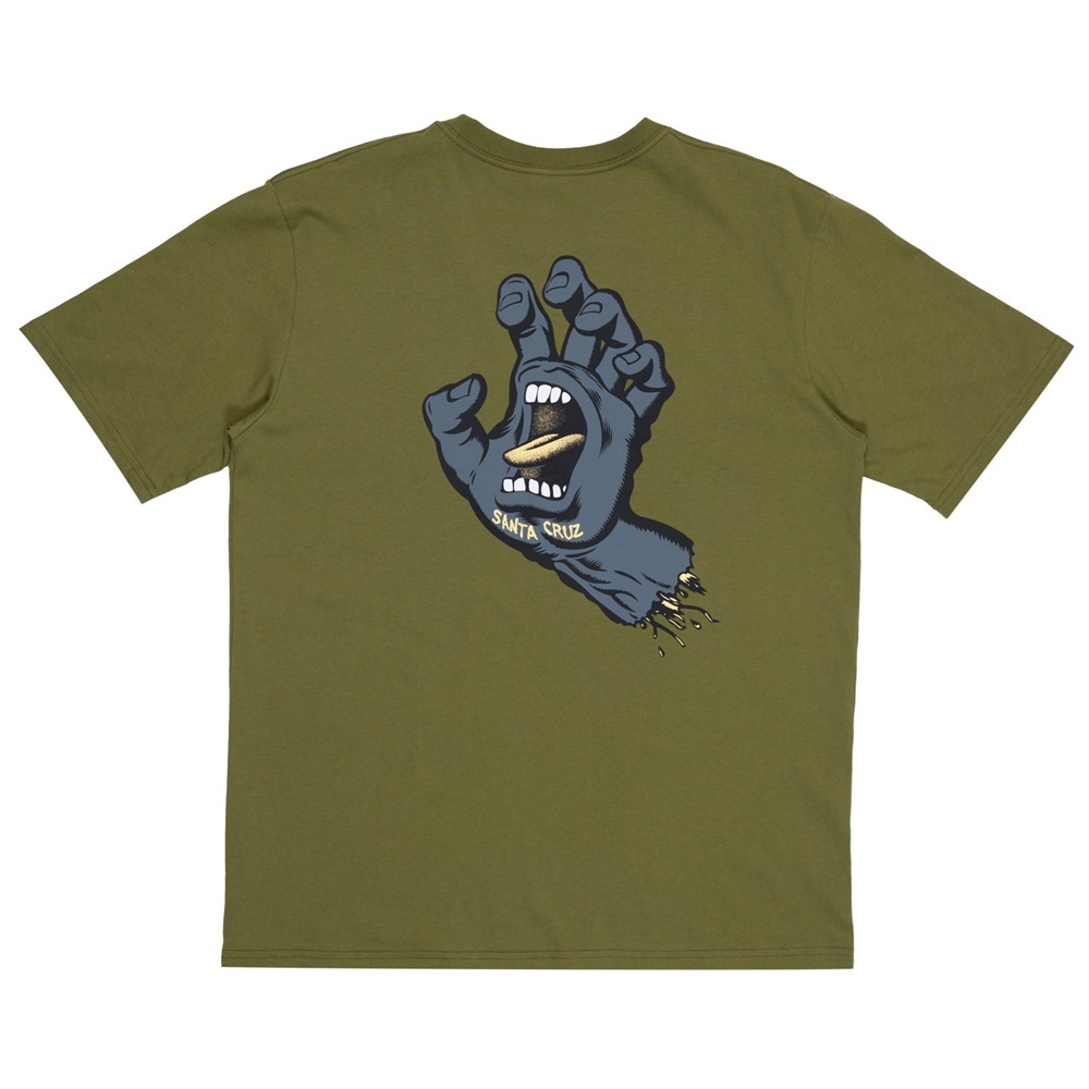 Santa Cruz Opus Screaming Hand Olive Green T-Shirt