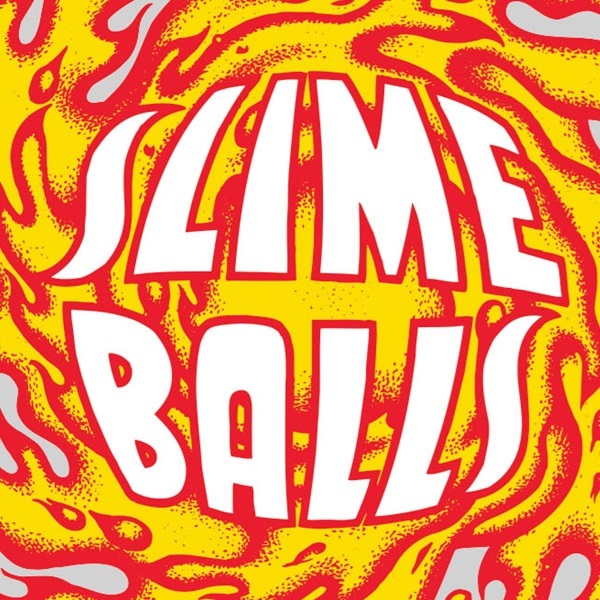 Slime Balls Logo Flame Red Yellow Sticker