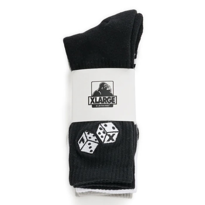 XLarge XL Dice Multi 3 Pack Socks