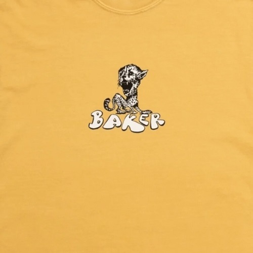 Baker Big Cat Mustard T-Shirt [Size: L]