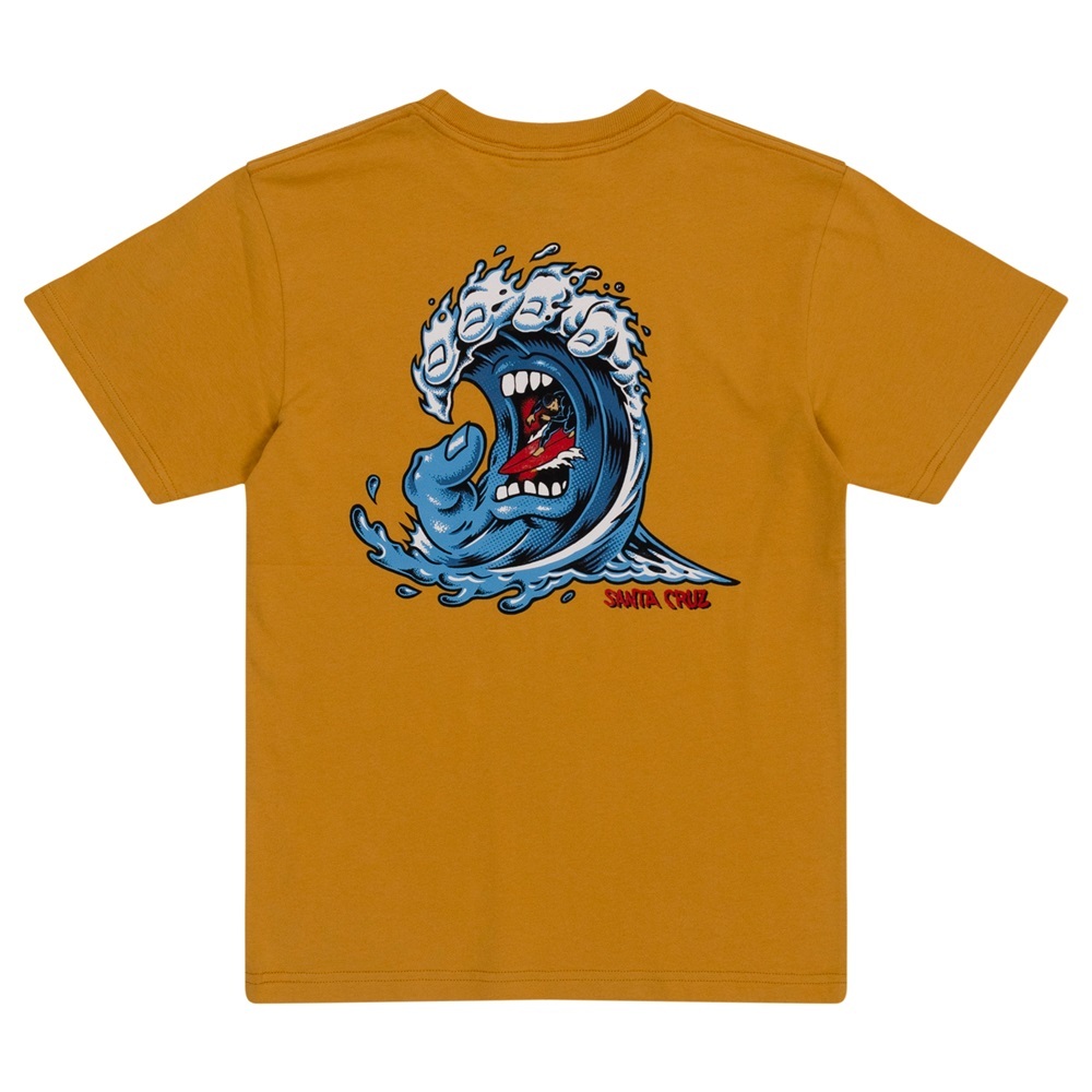 Santa Cruz Screaming Wave Tan Youth T-Shirt