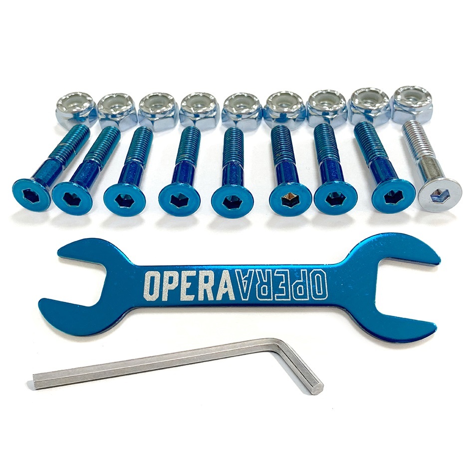 Opera Allen Blue Silver 7/8" Inch Hardware