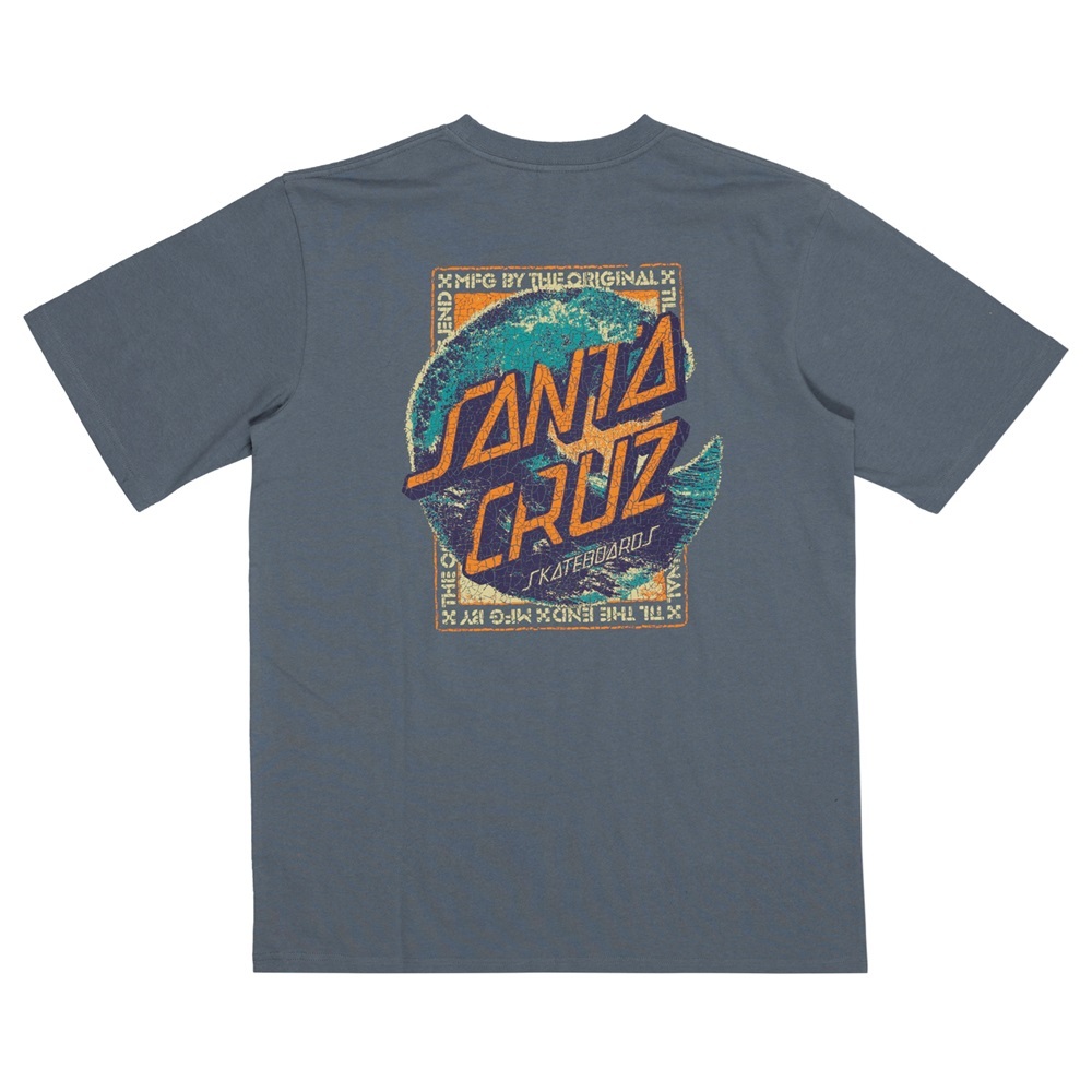 Santa Cruz Breaker Dot Crackle Slate T-Shirt [Size: M]