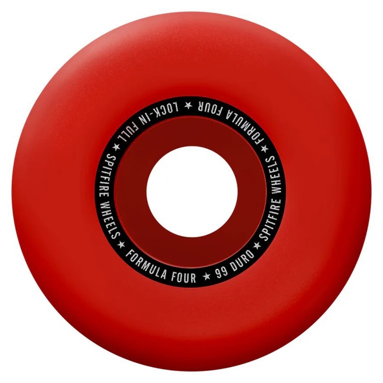 Spitfire Lock In Full Red F4 99D 55mm Skateboard Wheels