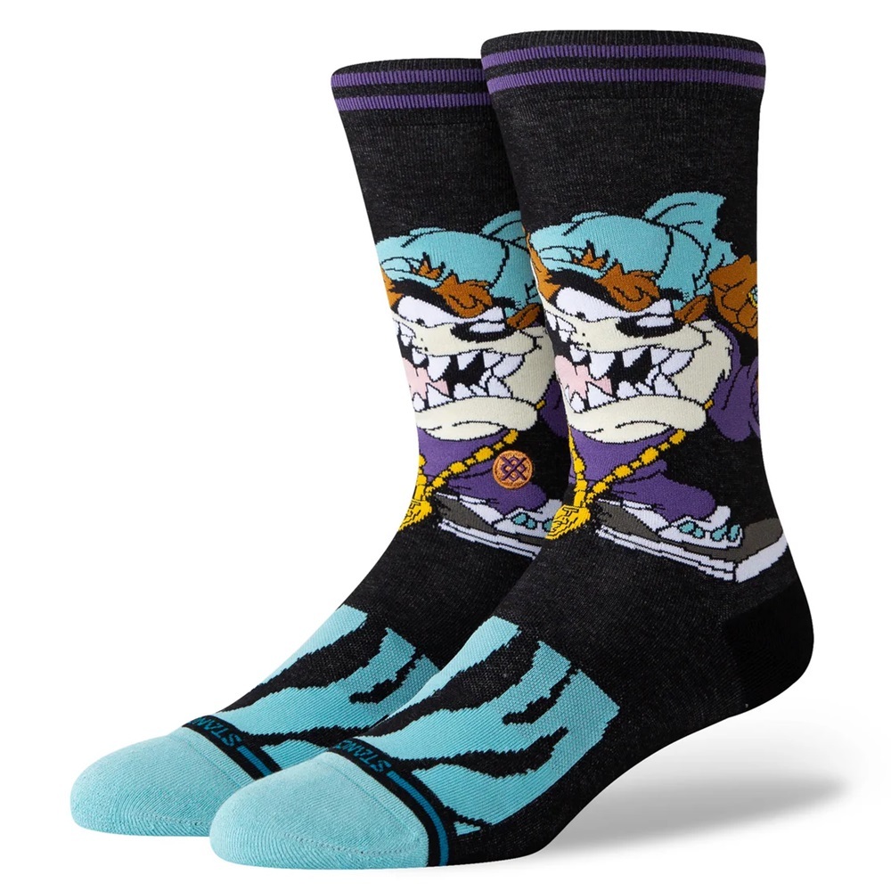 Stance X Looney Tunes Taz Crew Black Large Mens Socks