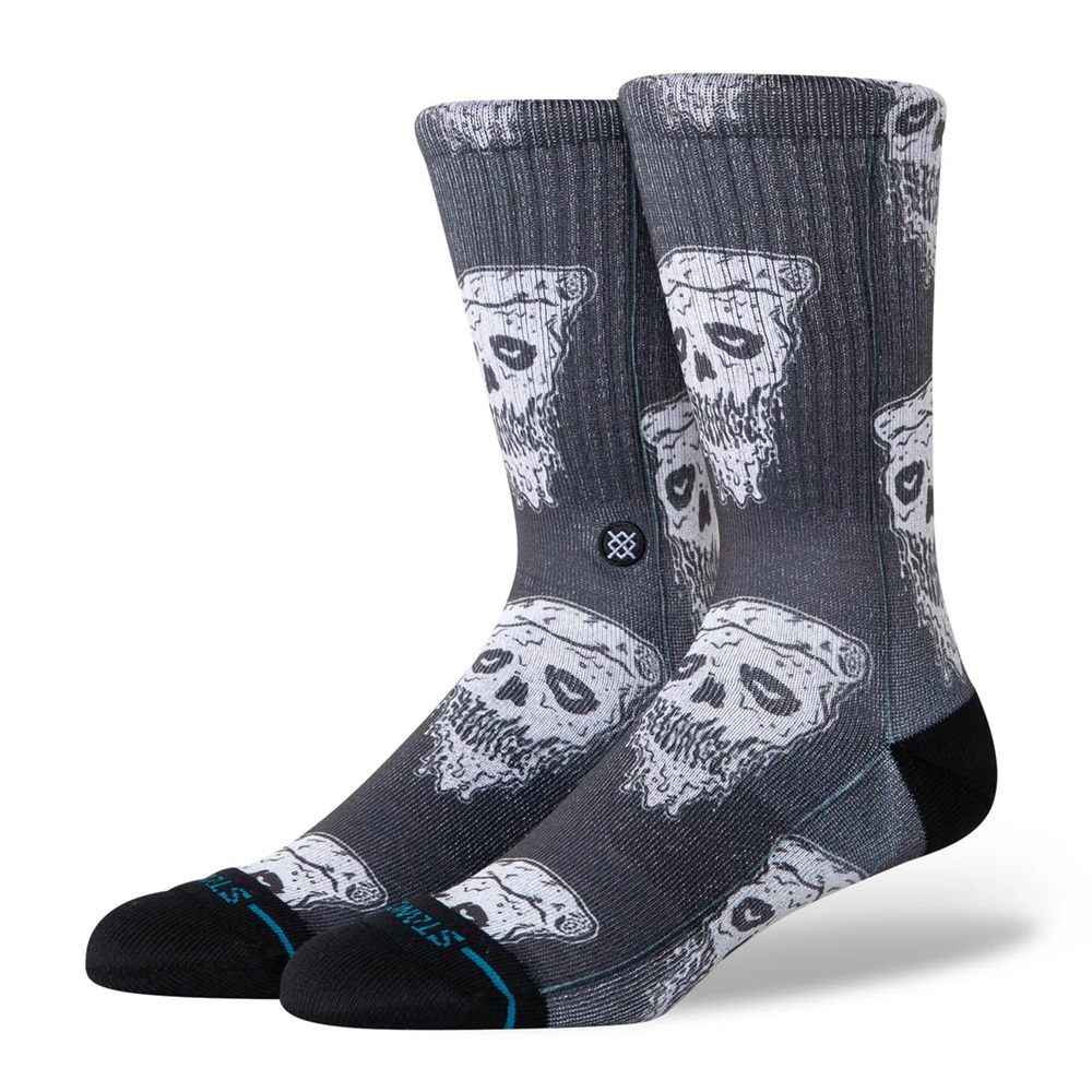 Stance Pizza Face White Black Large Mens Socks