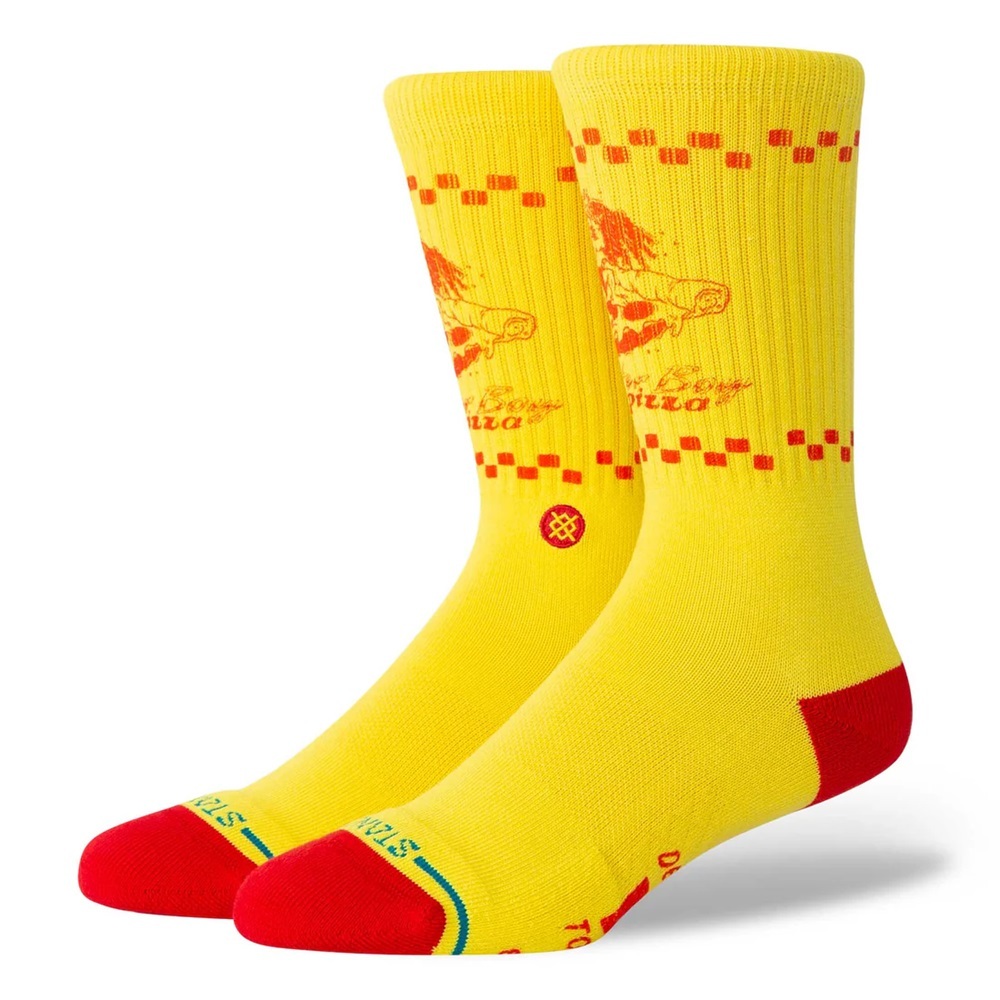 Stance X Stranger Things Surfer Boy Yellow Large Mens Socks