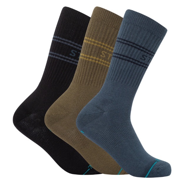 Stance Basic Crew 3 Pack Army Medium Mens Socks