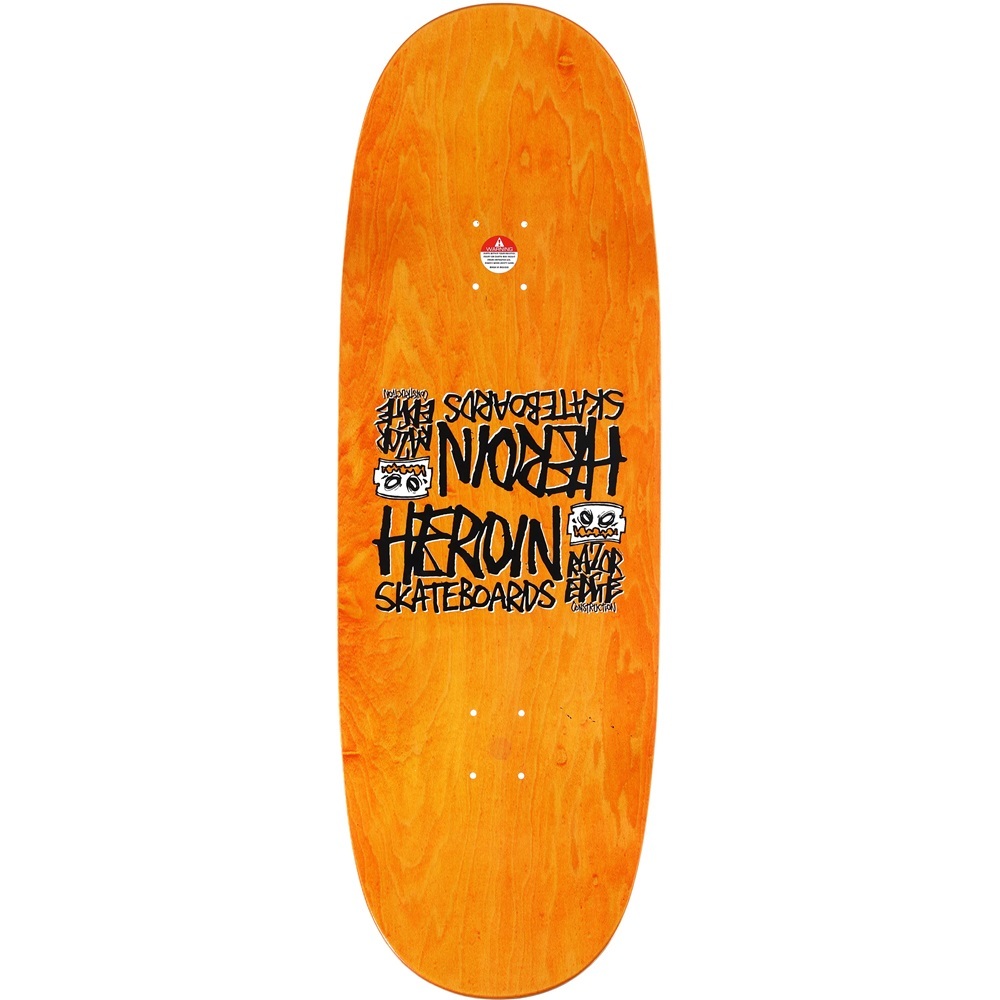 Heroin Shellraiser 3 Orange 10.75 Skateboard Deck