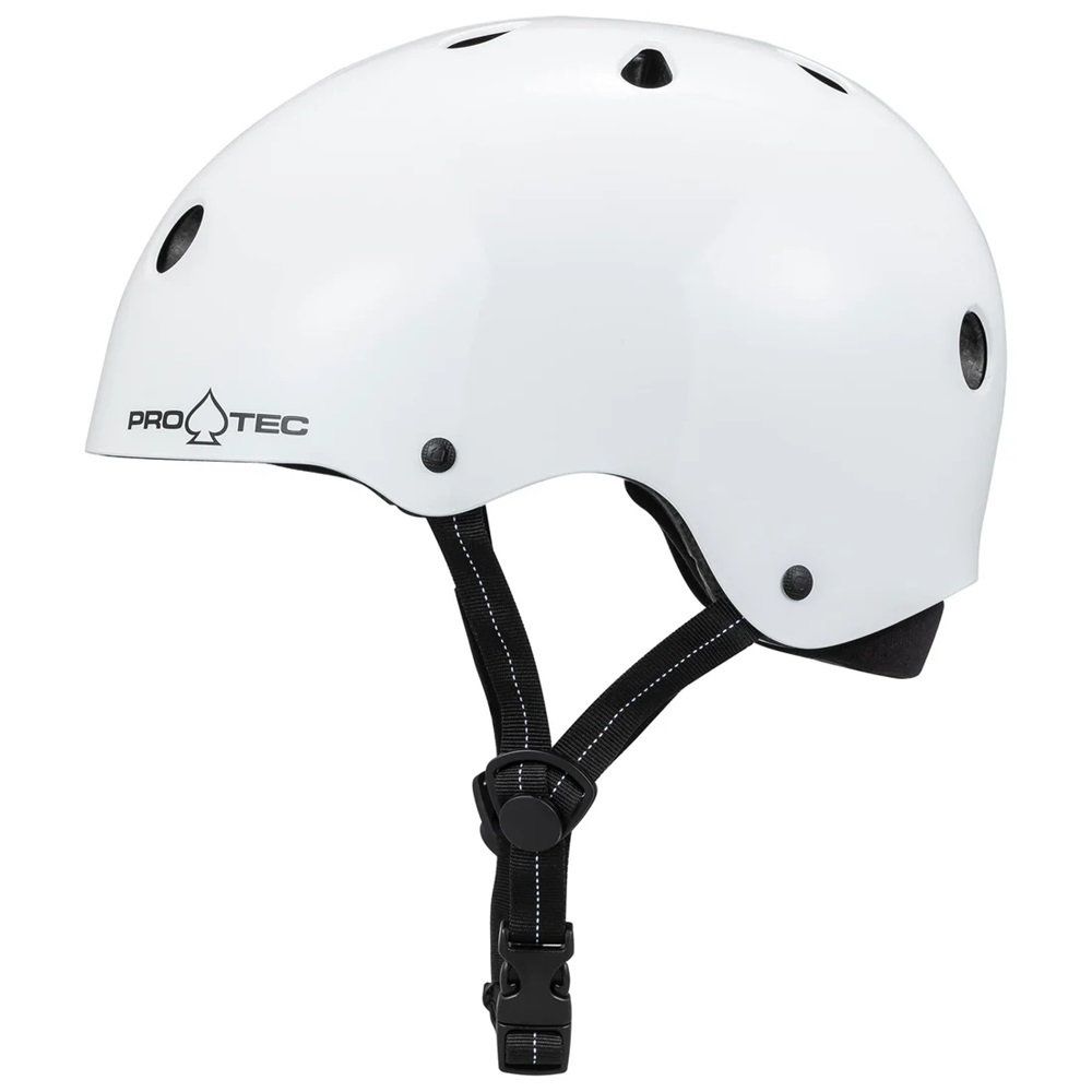 Protec Low Pro Certified Gloss White Helmet