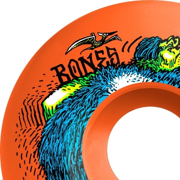 Bones OG 100's Neonderthal Orange V4 100A 52mm Skateboard Wheels