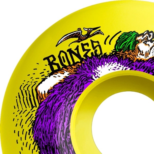 Bones OG 100's Neonderthal Yellow V4 100A 52mm Skateboard Wheels