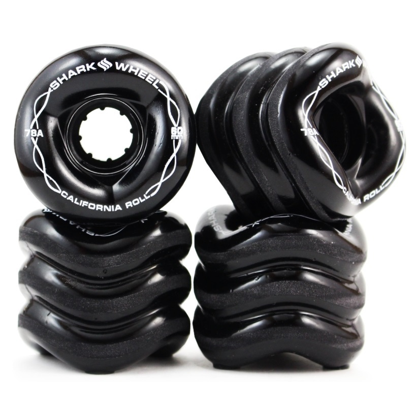 Shark California Roll Black 78a 60mm Skateboard Wheels