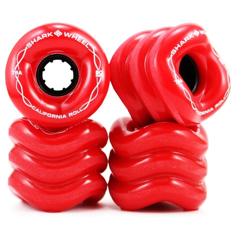 Shark California Roll Red 78a 60mm Skateboard Wheels