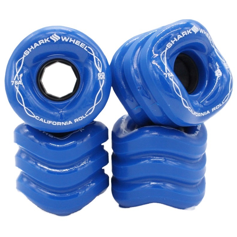 Shark California Roll Ibiza Blue 78a 60mm Skateboard Wheels