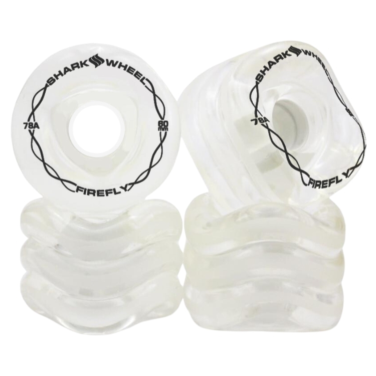 Shark Firefly Clear Multi Lights 78a 60mm Skateboard Wheels