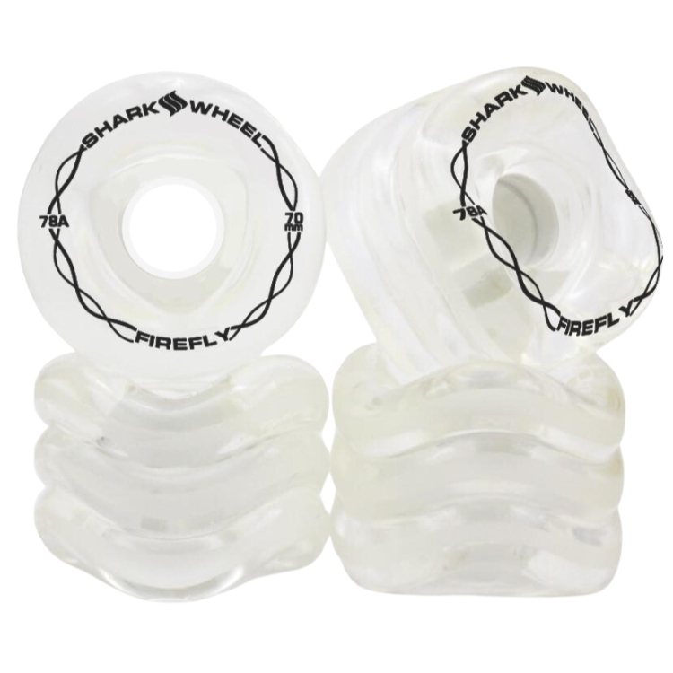 Shark Firefly Clear Multi Lights 78a 70mm Skateboard Wheels