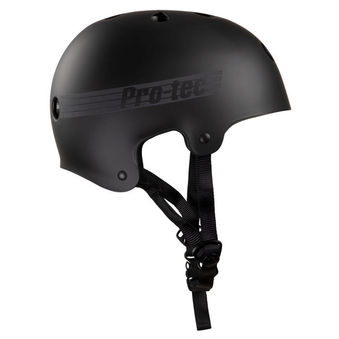 Protec Old School Skate Matte Black Reflective Helmet [Size: XS]