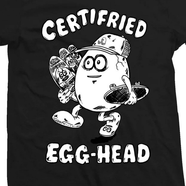 Heroin Certifried Egg Head Black T-Shirt