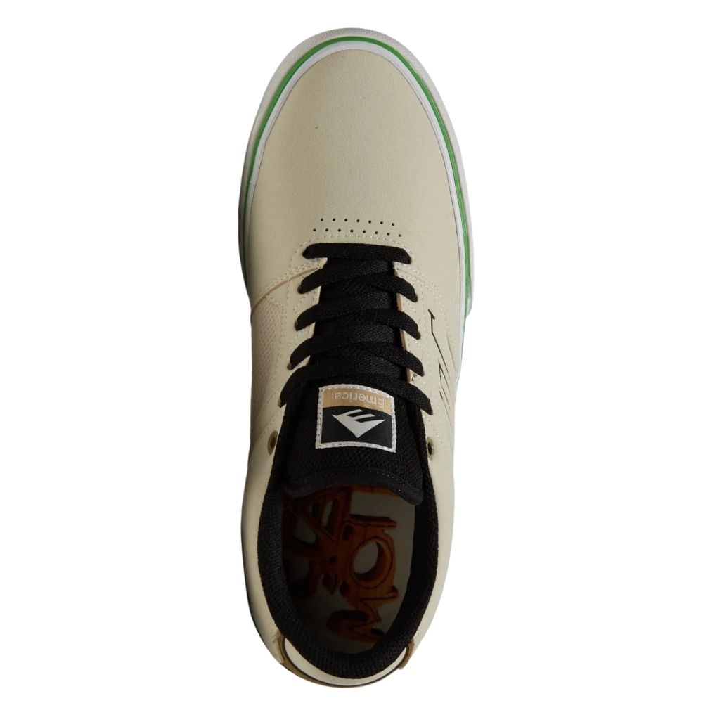 Emerica The Low Vulc Tan Green Mens Skate Shoes