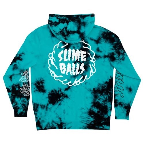 Slime Balls Mono Splat Teal Hoodie [Size: L]